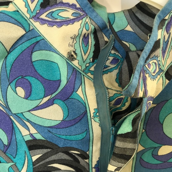 Vintage 60's PUCCI Silk Lounge Pants and Top Small EUC - Picture 7 of 10